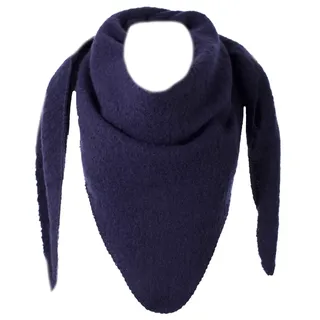 FASHION YOU WANT XXL Schal flauschig schal-tuch damen dicker dreieckstuch groß Wolle UNI Farben kuschelig (dunkelblau) - Einheitsgröße