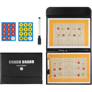 RoseFlower Taktiktafel Volleyball, Taktikboard Volleyball mit Marker Stift und Magneten, Taktikbrett Taktikmappe Volleyball Coaching Board für die Schulung oder Spielanalyse