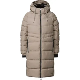 STREET ONE Damen 2005318 Lange Steppjacke, Smooth Champagne, 40 - 40