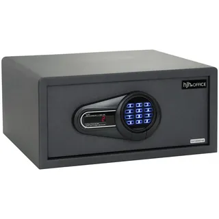 HJH Office Mid.you Tresor Schwarz, Metall, 42x20x37 cm, Ordnen & Aufbewahren, Truhen