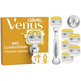 Venus Gillette Venus Pro ComfortGlide Kokosduft Damenrasierer, 6 Ersatzklingen