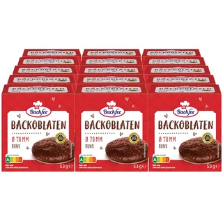 Backfee Backoblaten 70 mm Ø 75 Stück, 53 g, 15er Pack