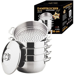 None Mantykocher Mantowarka Dampfgarer 30 cm 6-tlg. Edelstahl Mantniza Мантоварка