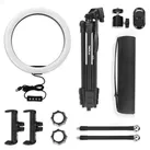 TACKLIFE MLT04 Selfie Ringleuchte, Handy Stativ, 12? Ringlicht mit Stativ und 2 Telefonhalter, 3 Farbe und Helligkeitsstufen, live Ringlicht für