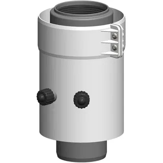 TTC ATEC Abgas Kesselanschluss mit Messöffnung, gerade,