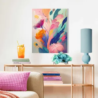 Reinders! Reinders Wandbild 40 x 50 cm Breamy Flowers Holz Bunt