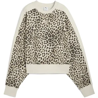 Puma T7 Leo Luxe Sweatshirt Alpine Snow/Ice Coffee S