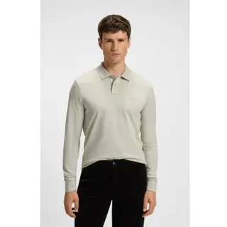 BOSS für Herren. 50507704 Slim Fit Passerby beige Poloshirt (XL), Lässig, Baumwolle, Langarm