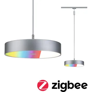 Paulmann Pendelleuchte URail Pendel Smart Home Zigbee 3.0 Hildor RGBW 510lm 10W RGBW+ dimmbar 230V Chrom matt