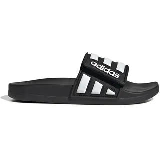 adidas Adilette Comfort Adjustable Flipflop, CBLACK/FTWWHT/CBLACK, 31 EU - 31 EU