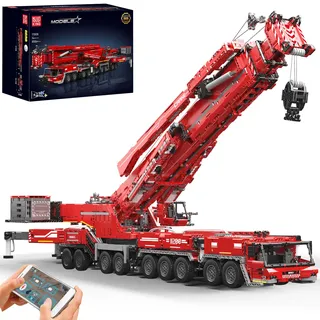 Mould King Technik Kran für LTM 11200 Raupenkran, 8506 Teile Technologie Ferngesteuert LKW-Kran Modellbauklötze Geschenk zu Weihnachten für Kinder
