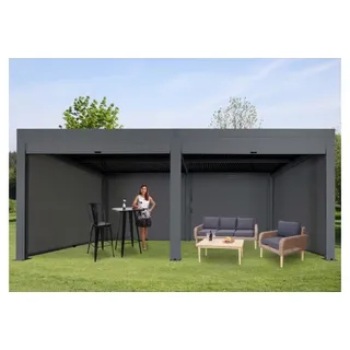Mendler Pergola 3 x 6 m inkl. 6 Seitenteile Anthrazit