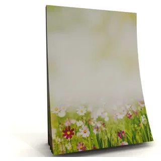 Notizblocks DIN A5 2er Set mit Motiv "Sommerwiese" – 50 Blatt, 90 g/qm Papier, einseitig bedruckt – Notizblock & Briefblock für Büro und Alltag