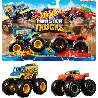 HOT WHEELS Monster Trucks Duos 2er-Pack (verschiedene Ausführungen) (FYJ64)