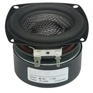 GatherTOOL 1 stück DIY 3. Zoll Subwoofer Lautsprecher 4Ohm 8Ohm Super Bass Lautsprecher 25W Toofer Niederfrequenz Glasfaser Gewebtes Becken Lautsprecher Auto Subwoofer (Color : 8Ohm-Circular)