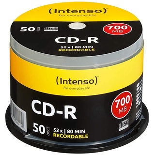 Intenso CD-R Rohlinge (52x Speed, 80 Min, 700MB, 50er Spindel)