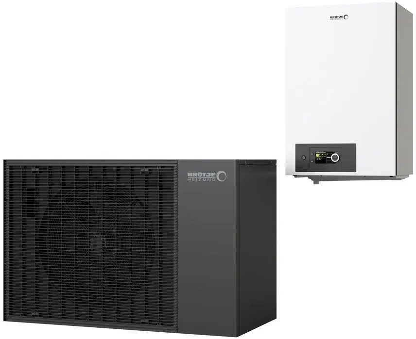 Brötje Paket BLW Mono-P 9.1 Luft-Wasser Wärmepumpe Innen und Außeneinheit, 9kW bei A7/W35, R290, ohne Heizstab 7879226