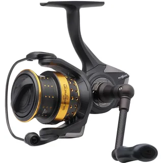 Abu Garcia Superior Spinnrolle - Zander, Aluminiumspule, robuste beidhändige 4000er Rolle Größe 5,2:1 Übersetzung Schwarz & Gold