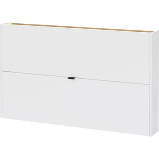 Germania Schuhschrank GW-Ameca 4160-633, in Weiß/Navarra-Eiche-Nb., FSC Zertifiziert, 140 x 83 x 18 cm (BxHxT)