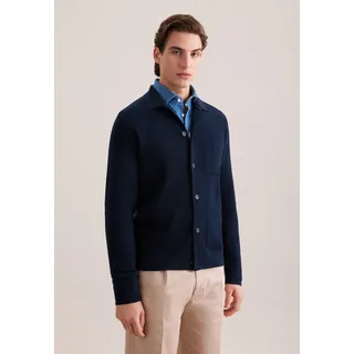 Seidensticker Strickjacke "Schwarze Rose", Herren, Gr. XXL, blau (dunkelblau), 100% Baumwolle, unifarben, regular fit, Strickjacken Strickjacke, 1/1 Kragen Uni