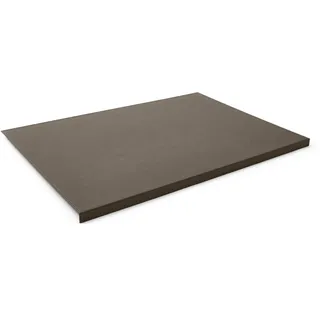 Eglooh - Calliope - Schreibtischunterlage Leder Taupe Grau mit Kantenschutz cm 70x50 - Gewinkelte Schreibunterlage mit Aufbau aus Stahl, handwerkliche Nähten und rutschfester Boden - Made in Italy