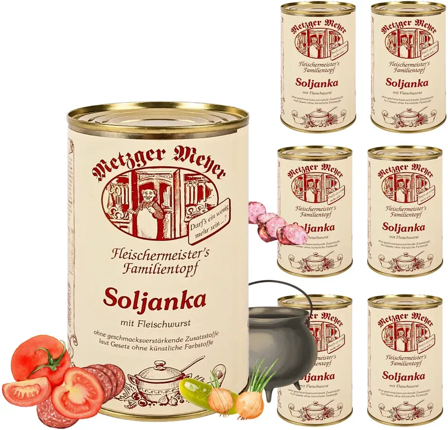 Metzger Meyer Soljanka mit Fleischwurst 6 x 1,2L
