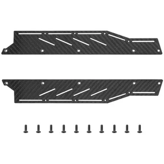 Yurhuit Kohlefaser-RC-Car-Seitenplattenschutz, Fußpedal-Seitenschweller-Set für ARRMA F1 Limitless 1/7 Ersatzteile