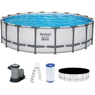 Set 549 x 132 cm lichtgrau inkl. Filterpumpe