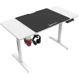 pro.tec Höhenverstellbarer Tisch Pomona elektrisch 110x60cm Weiß