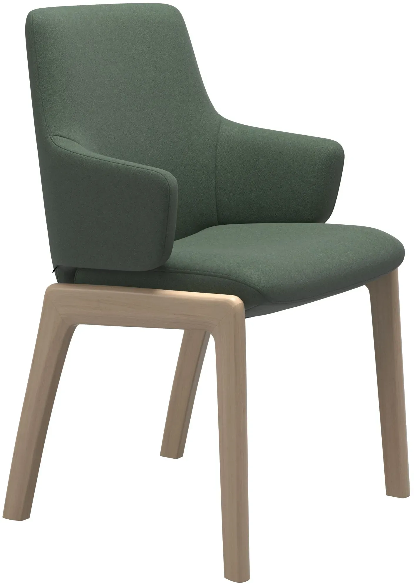Stressless Stuhl Laurel | 4-Fuß Holzgestell D100 Calido Emerald Green Mit Armlehnen Niedriger Rücken