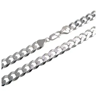 Silberkettenstore Silberkette Panzerkette 10mm - 925 Silber, Länge wählbar silberfarben 80cm