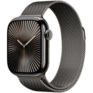 GPS + Cellular 42 mm Titangehäuse schiefer Milanaise Armband schiefer