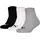 Socken Plain Quarter 3P Schwarz/Weiß/Grau 31-34