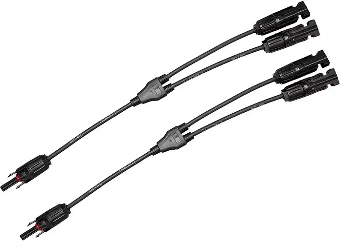 1 Paar MC4 2zu1 Solarstecker Verteiler Kabel Buchse Kupplung