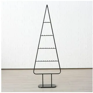 Spetebo XL Metall Tannenbaum THEO - 156 cm - Deko Ständer mit Haken für Zierschmuck - Metallbaum Dekobaum Weihnachten Advent Winter Dekoration
