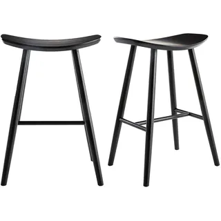 miliboo Barhocker schwarz H65 cm (2er-Set) DEMORY