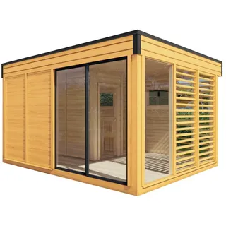 Saunahaus Paradiso 4x3 (2-Raum) kiefer -