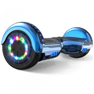 RCB Balance Scooter JD6, 6,5 Zoll Zweimotoren Hoverboard, mit LED-Leuchten und Bluetooth, 120,00 W, 15.00 km/h, bis zu 10 km Reichweite, keine Straßenzulassung blau
