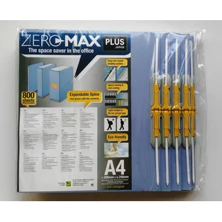 PLUS Japan, Zero Max Platzsparordner in Blau, 10er Pack (1x 10 Ordner)