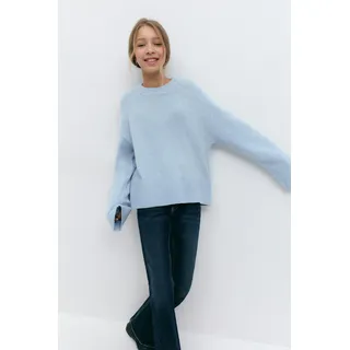 Gina Tricot - Y knitted sweater - strickpullis - Blau - 134/140 - Mädchen - Blau - 134/140