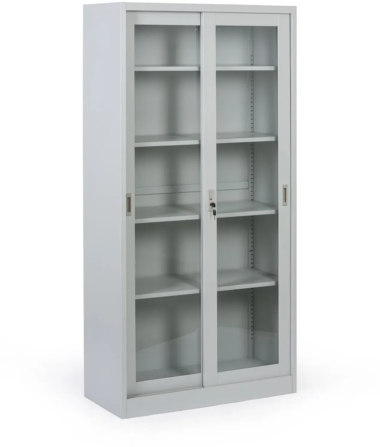 Metallregalschrank mit Glas Schiebetür Tür, zerlegt, 900 x 1850 x 400 mm