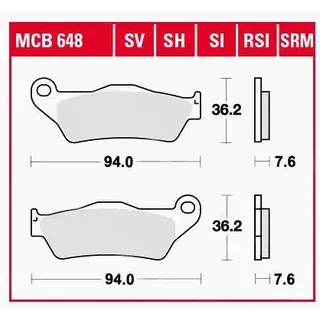 TRW Lucas Sinterbelag MCB648SH