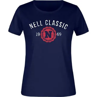 Damen-T-Shirt Nell Klassisch, S - Schwarz/Weiß - 40