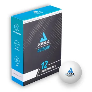 Joola Tischtennisbälle Outdoor 40+ mm Tischtennis-Trainings-Bälle, Weiss, 12 Stück, weiß