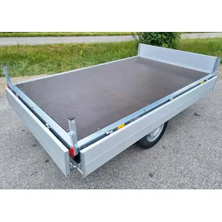 Hochlader 1300 kg Anhänger Autoanhänger PKW KFZ 251x153cm gebremst stützrad