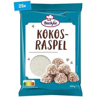 Backfee Kokosraspel 200 g, 25er Pack
