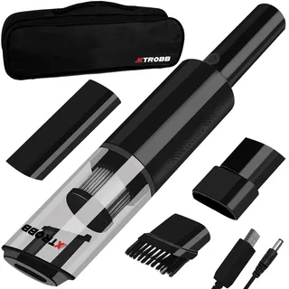 Iso Trade Handstaubsauger Akku Stark Kabellos Zubehör USB-Kabel Aufbewahrungstasche 120W HEPA-Filter Auto-Staubsauger 16726