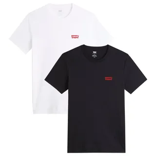 Levi's T-Shirt mit Label-Print im 2er-Pack, Black, XL