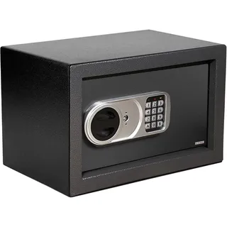 KARAT Tresor mit Schlüssel 26 L, Safe Tresor mit Stahlkonstruktion für Bargeld, Schmuck und Wertsachen, 30 x 38 x 30 cm, für Zuhause, Büro und Hotel (Safemaxx)