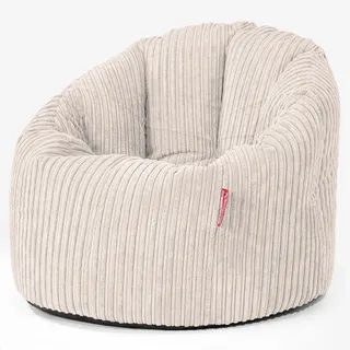 Lounge Pug, Sitzsack Kuschel Lounge Sessel, Schlafsofa, Cord Creme